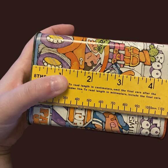 Vintage Hallmark Toll Booth Tin Bank, 70s Toll Booth Operator Graphics Coin Bank - Picture 9 of 9